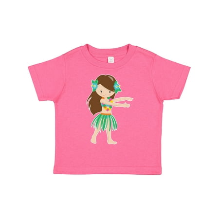 

Inktastic Brown Haired Hula Girl Gift Toddler Toddler Girl T-Shirt