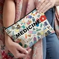 thumbnail image 3 of Medicine Themed Travel Pill Storage Bag, Portable Zipper Medicine Storage Bag, Lightweight Foldable Makeup Bag, Suitable for Adults, Portable Medicine Storage, Organiser, 3 of 6