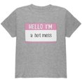 thumbnail image 1 of Halloween Hello I'm a Hot Mess Youth T Shirt, 1 of 1