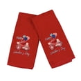 thumbnail image 3 of Serafina Home Valentine Hand Towel: Red with Bike with Hearts Embroidery, 100% Cotton, 3 of 6