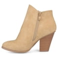 thumbnail image 3 of Journee Womens Vally Inside Zip Stacked Heel Booties, Widths Available, 3 of 10