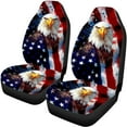 thumbnail image 6 of Pzuqiu Flag Eagle Car Seat Covers Full Set Auto Seat Rear Split Bench Cover Easy to Install Cover Set Stretch Polyester Fabric Cover Universal Fit for Most Vehicle, 6 of 7