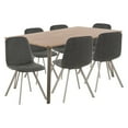 thumbnail image 1 of Lumisource Sedona 7 Piece Dining Set In Dark Brown And Black DS-SDNA7 DBN+BK, 1 of 6