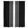 thumbnail image 2 of Black White Stripe Sheer Curtains 84 Inches Long, Modern Rustic Vertical Striped Light Filering Curtains, Breathable Simi Curtain Privacy Drapes for Living Room Bedroom Lightweight Window Treatment, 2 of 9