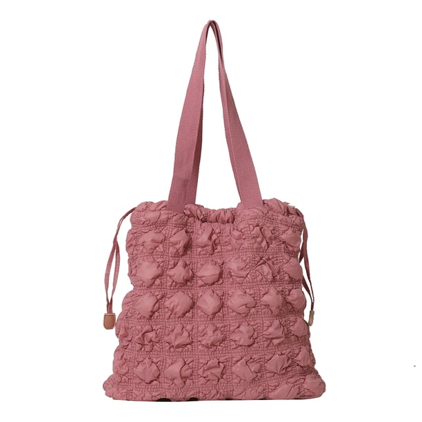 Bolso Mano Con Pliegues en La Nube para Mujer Bolso Mano Con Cordón Bolso (rosa)