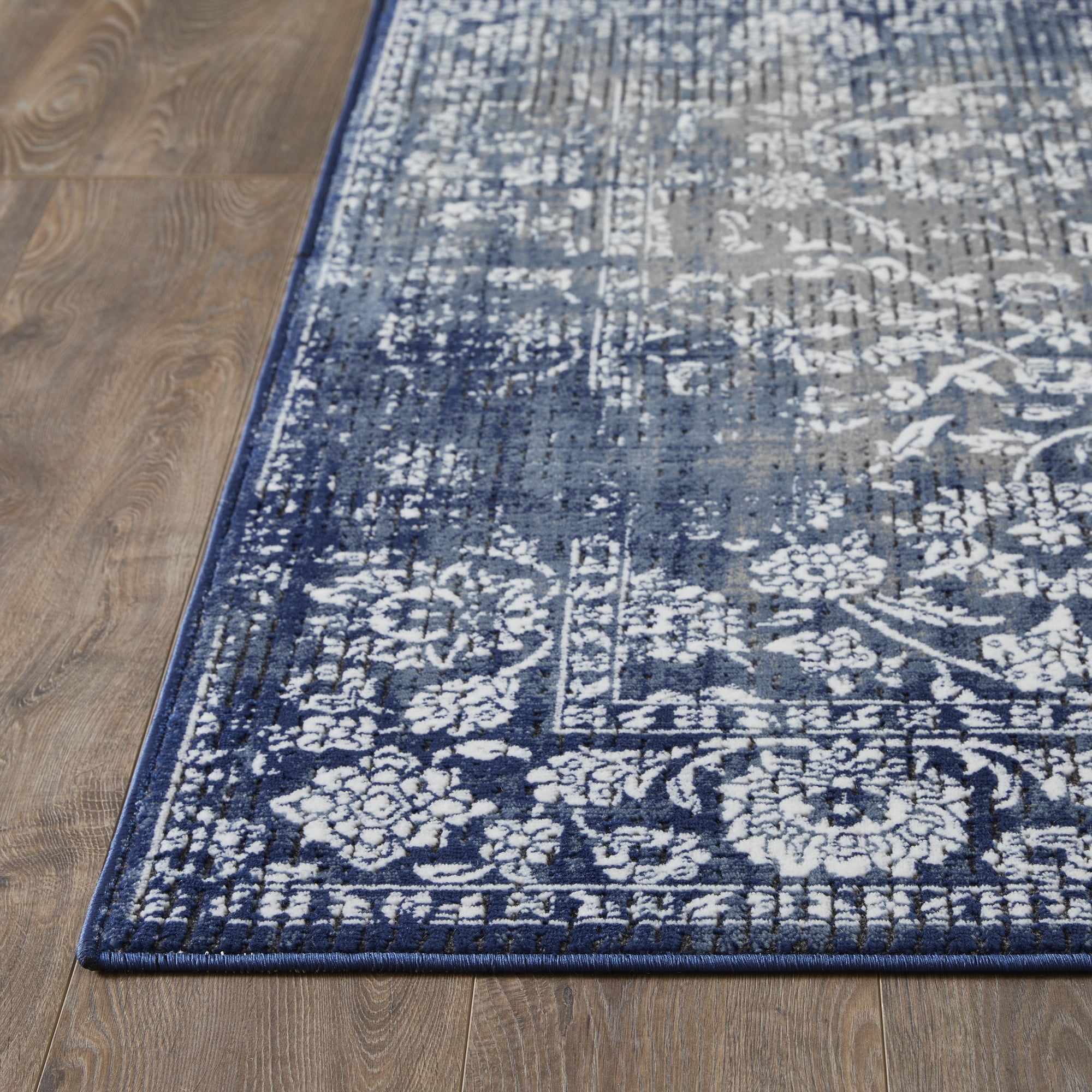 Loomaknoti Aysal Alazah 9' x 12' BLUE Floral Indoor Area Rug