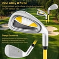 thumbnail image 5 of Airfind Right Handed Golf Club Set for Adults 11 Pieces with Titanium Driver, Stainless Irons, Putter and Premium Bag, Yellow, 5 of 10