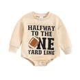 thumbnail image 1 of aDJFDGT Winter Clothes Baby Boys Girls Long Sleeve Rugby Football Letter Prints Pullover Romper Bodysuits, 1 of 6