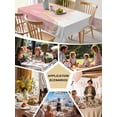 thumbnail image 6 of Pink Gold Tablecloth Square Table Cloth 60x60, Waterproof Tablecloth Outdoor Table Cloth, Boho Modern Abstract Minimalist Aesthetic Flower Washable Table Cover for Kitchen Dinning Party, 6 of 8