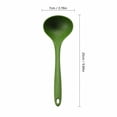 thumbnail image 3 of Silicone Soup Ladle with Long Handle, Green, for Non-Stick Cookware, Kitchen Utensil, 3 of 4