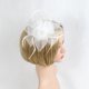 thumbnail image 3 of Flor rosa  Clip Sombrero Fascinator Damas Día Boda s Pieza cabello Blanco Colco fascinator de novia, 3 of 8