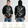 thumbnail image 6 of LAOLIUSN Men's 3d Print Wolf And Bald Eagle Graphic Hoodie Animal Themed Sweatshirt, S-4XL, 6 of 7