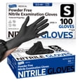 thumbnail image 1 of Guantes desechables de nitrilo Supmedic negros talla pequeña, 100 piezas, 1 of 9
