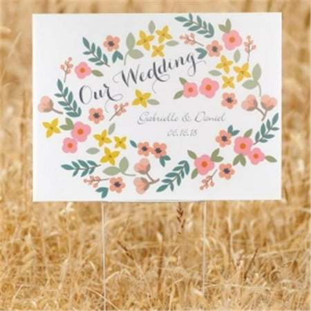 Hortense b Hewitt 35687P Retro Floral Yard Sign - personalized
