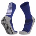 thumbnail image 2 of TSADFHJI Socks Socks for Men 2 Piece Set Adult Soccer Basketball Socks Running Socks Solid Color Long Comfortable Breathable Non Sole Socks for Men Plus Size Crotchless Men's Socks Silk Blue One Size, 2 of 4