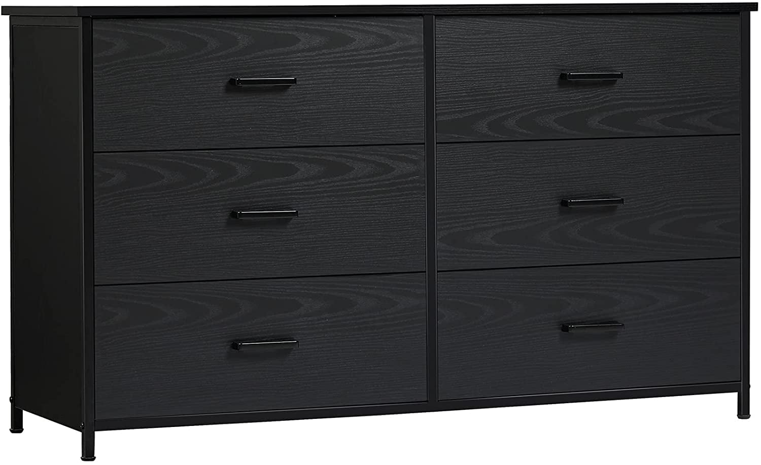 black two drawer dresser