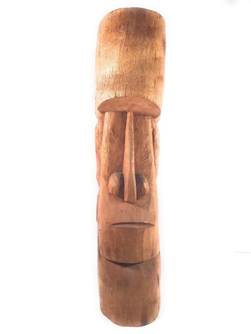 Easter Island Tiki Totem 40" - Natural Finish - Outdoor Tiki Decor | #