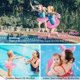thumbnail image 5 of 2 uds flotador de natación para bebé, anillo de natación inflable para bebé con asiento para bebés/niños pequeños de 6 a 36 meses, anillo de flotador de cintura para niños (rosa), 5 of 5