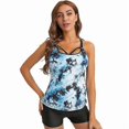 thumbnail image 1 of Girls swimsuit gradient split female sexy backless floral print bikini swimwear, 1 of 5
