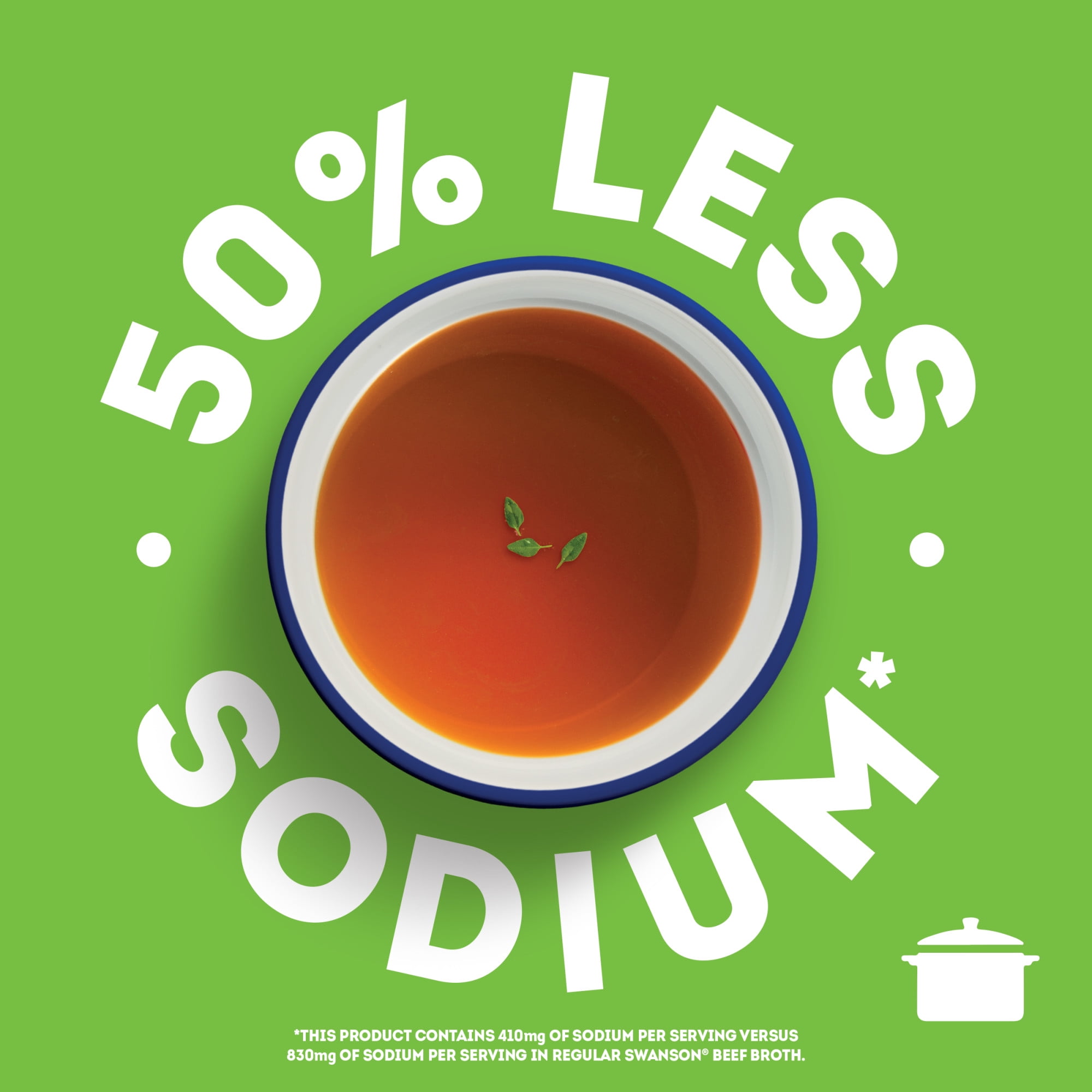 Swanson Lower Sodium Beef Broth, 32 oz Carton