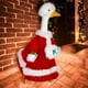 thumbnail image 4 of Decoraciones navideñas, adornos navideños, atuendos navideños para gansos, estatua de ganso, disfraz navideño, ropa y sombrero para estatua de ganso de jardín de 58 cm (23 pulgadas), decoración para p, 4 of 7