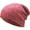 (1.Heather) Red, variant on Solid Slouch Beanie Snug Baggy Fit Skull Cap Winter Hat Ski