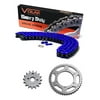 2001-2002 KTM 520 MXC Racing Chain and Sprocket Kit Heavy Duty Blue
