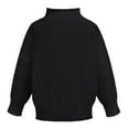 thumbnail image 2 of Vedolay Womens Cute Sweater Womens 2023 Fall Sweater Casual Long Sleeve Turtleneck Loose Knit Tops,Black S, 2 of 4