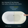 thumbnail image 5 of FerdY 55" Acrylic Freestanding Oval Bathtub with Brushed Nickel Drain, Glossy White, 02522BN, 5 of 7