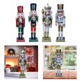 thumbnail image 1 of 4 Piezas de Figuras de Cascanueces de 12 ", Figuras de Decoración de Navidad, Decoración Hecha a Mano Estilo B perfecl Figurita de Cascanueces, 1 of 8