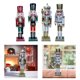 thumbnail image 1 of 4 Piezas de Madera Cascanueces Estatuilla Accesorios de Fotografía Coleccionables Favores de Fiesta Regalo 30cm Escultura de Navidad Decoración para Fiesta Temática Vacaciones Estilo B BLESIY Figurita de Cascanueces, 1 of 8