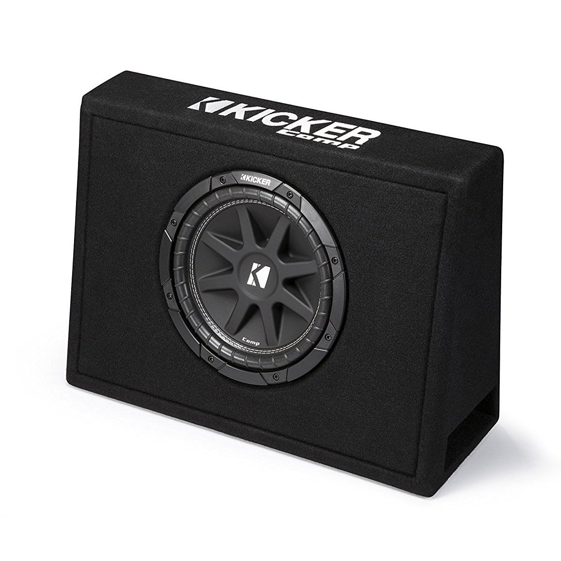 KICKER 43TC104 Thin Profile Subwoofer Enclosure, Features KICKER Comp 10" (25cm) Subwoofer, 4-Ohm, 300 Watts Peak, 150 Watts RMS