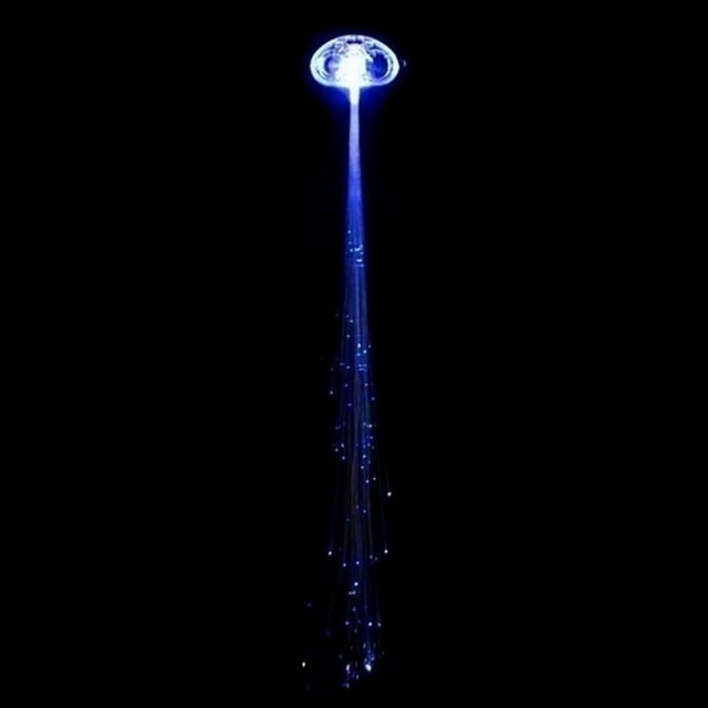 LED Light Up Braid Luminous Fiber Optic Hairpin Decor for Halloween Party Bar