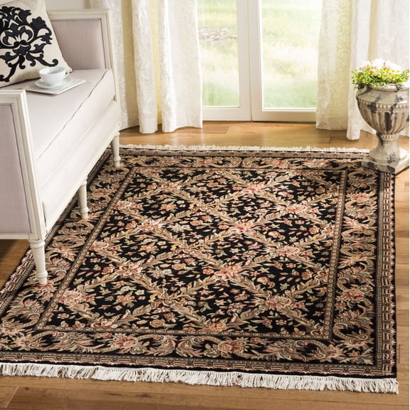 Safavieh Royal Kerman Carmelo Geometric Wool Area Rug, Black, 6' x 9'
