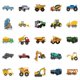 thumbnail image 2 of Juego de pegatinas para vehículos de construcción, 50 unidades, para niños, impermeables, 2 of 2