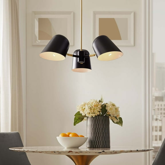 Modway Briana 3-Light Pendant Light in Black