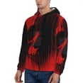 thumbnail image 3 of Goofa Minimalist Skull Red for Men's Hooded Sweatshirt - Lightweight Pullover Hoodie with Kangaroo Pocket, Perfect for Everyday Wear-XX-Large, 3 of 7