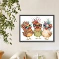 thumbnail image 4 of Pintura de diamante 5D DIY, taladro redondo completo, kit de pollo divertido, decoración del hogar, 40x30cm, 4 of 9