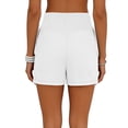 thumbnail image 7 of MLCDZ Women's Loose Solid Color Shorts Thin Casual Shorts Sports Wearable Shorts Elastic Waist White L, 7 of 7