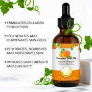 Aliver Organic Cold Pressed Pumpkin Seed Essential Oil, Virgin, Natural Moisturizer for Dry Hair Rough Skin and Nails, 60ml / 2.02 floz - 3pack