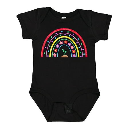

Inktastic Spring Rainbow with Plant and Flowers Gift Baby Boy or Baby Girl Bodysuit