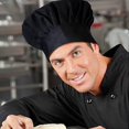thumbnail image 1 of Chef Apron Set, Chef Hat And Kitchen Apron Adult Adjustable Apron With Butcher Hat Baker Costume Kitchen Pocket Apron For Men And Women (black), 1 of 4