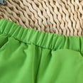 thumbnail image 6 of Okbabeha Toddler Baby Boy 2Pcs Irish Outfits Clover Truck Print Short Sleeve Button Down Shirt Top Solid Shorts, 6 of 7