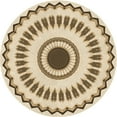 thumbnail image 1 of Ahgly Company Machine Washable Indoor Round Transitional Golden Blonde Gold Area Rugs, 5' Round, 1 of 7