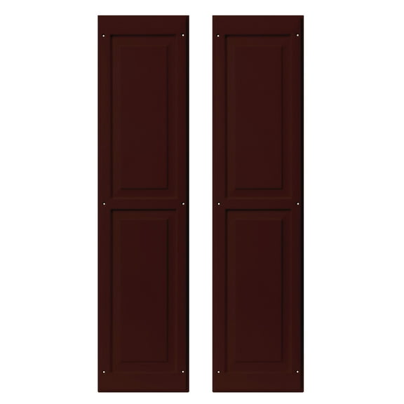 Shed Shutters Raised Panel 9" W x 36" H, Dark Brown for Sheds, Playhouses, and Chicken Coops 1 Pair (RP936BRN-BX2)