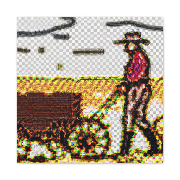 Wagon in Pointillism - Canvas