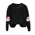 thumbnail image 4 of zaveiop Christmas Sweatshirts for Women 2025 Funny Retro Santa Claus Graphic Long Sleeve Shirt Xmas Pullover Tops (Z3-Black, XL), 4 of 5