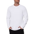 thumbnail image 5 of INSPIRE CHIC Men's Long Sleeve T-Shirt Crew Neck Solid Color Relaxed Fit Casual Tee 2XL White, 5 of 6