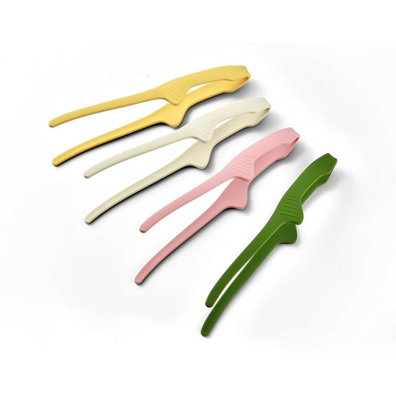4Pcs Silicone Food Tongs Set High-Temperature Kitchen Cooking Clamp Tools