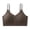 Coffee, variant on Women Front Closure Bra Button Down V-Neck Bralettes High Elasticity Convenient Workout Bra with Ultra Thin Straps Black Free Size